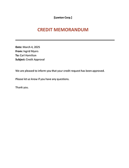 real estate credit memo pdf
