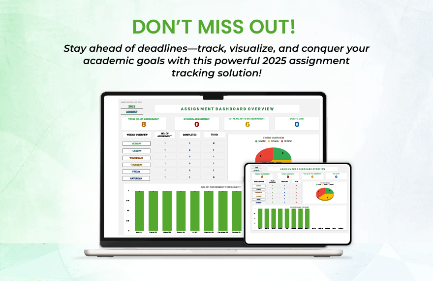 Assignment Tracker Template