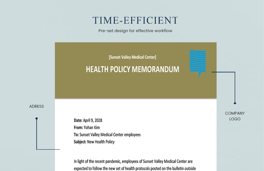 Health Policy Memo Template
