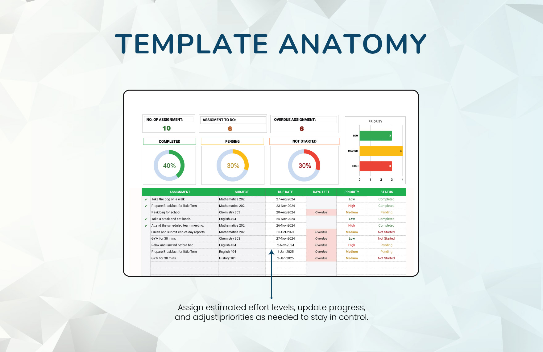 Assignment Workload Template