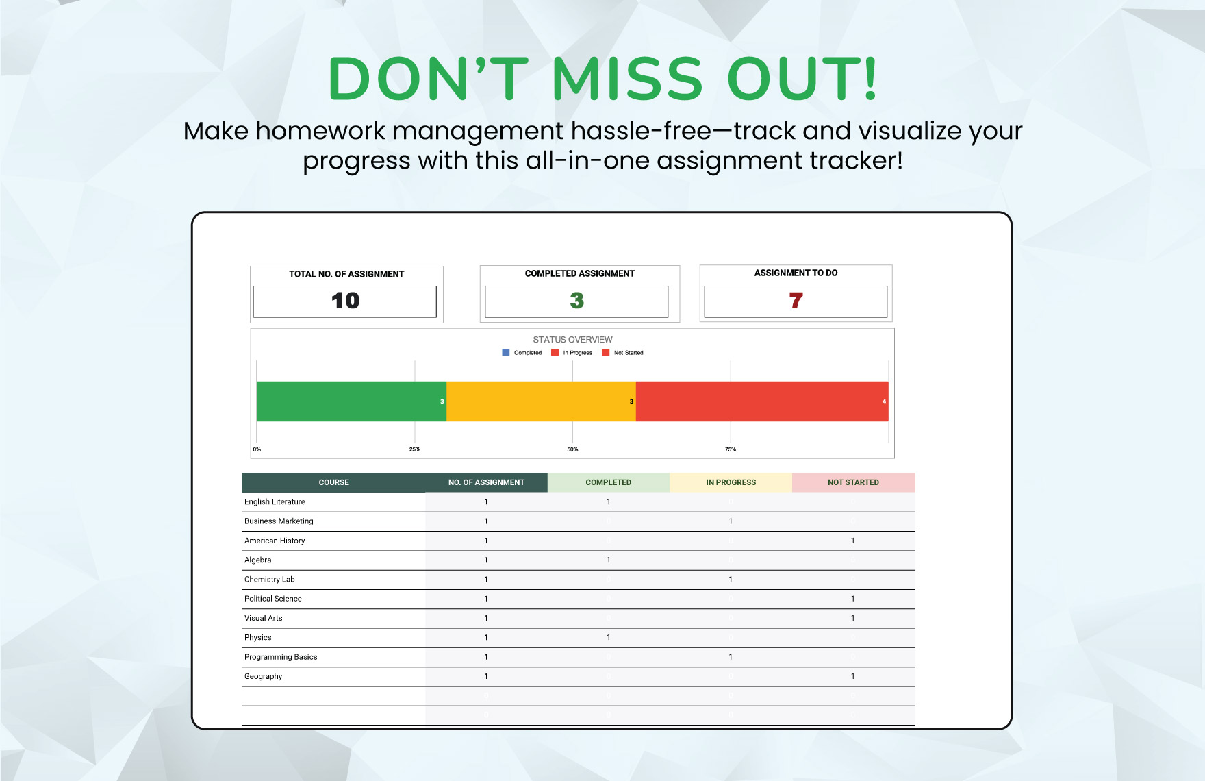 Homework Assignment Template