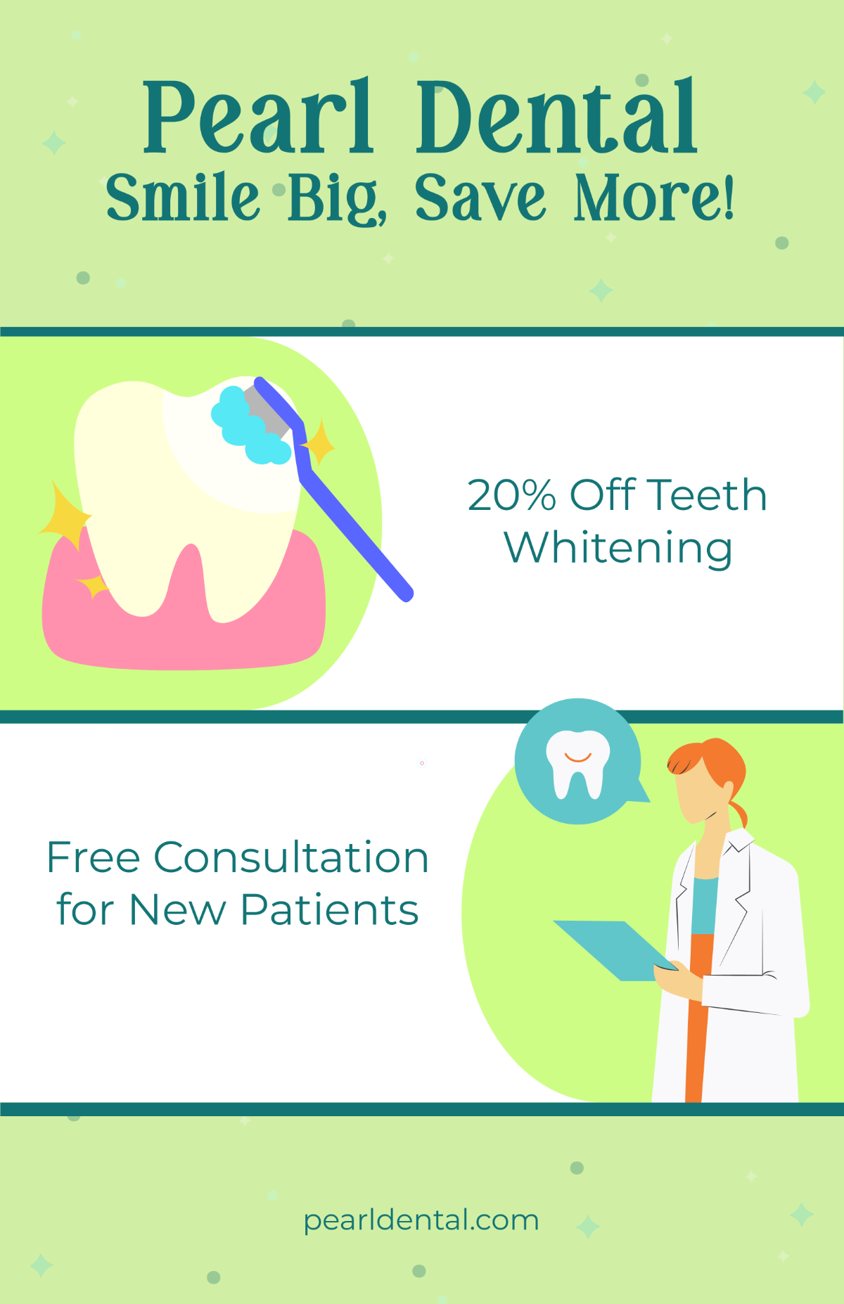 Free Dental Offers Poster Template