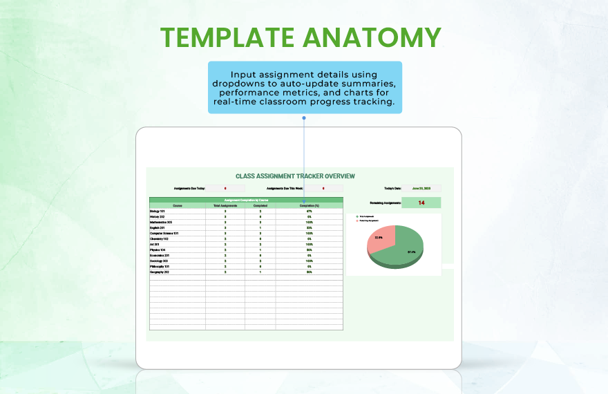 Class Assignment Tracker Template