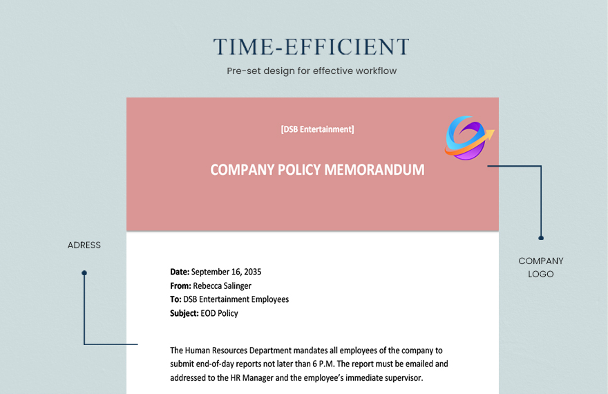 One Page Policy Memo Template