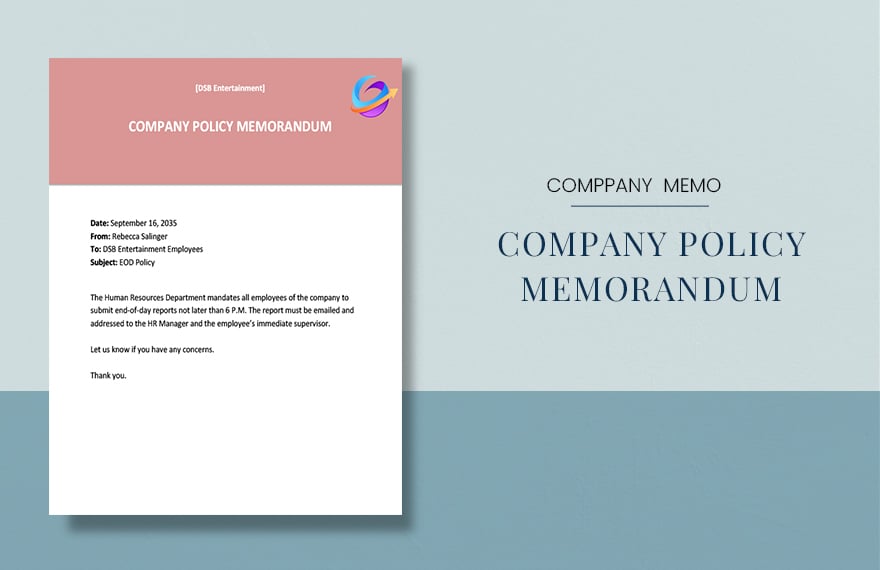 One Page Policy Memo Template