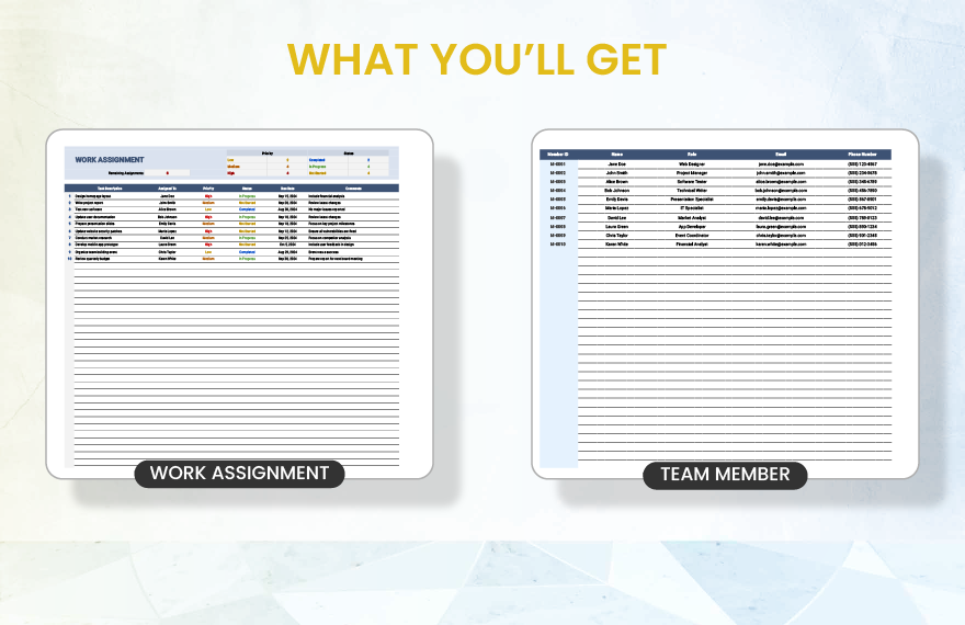 Work Assignment Template