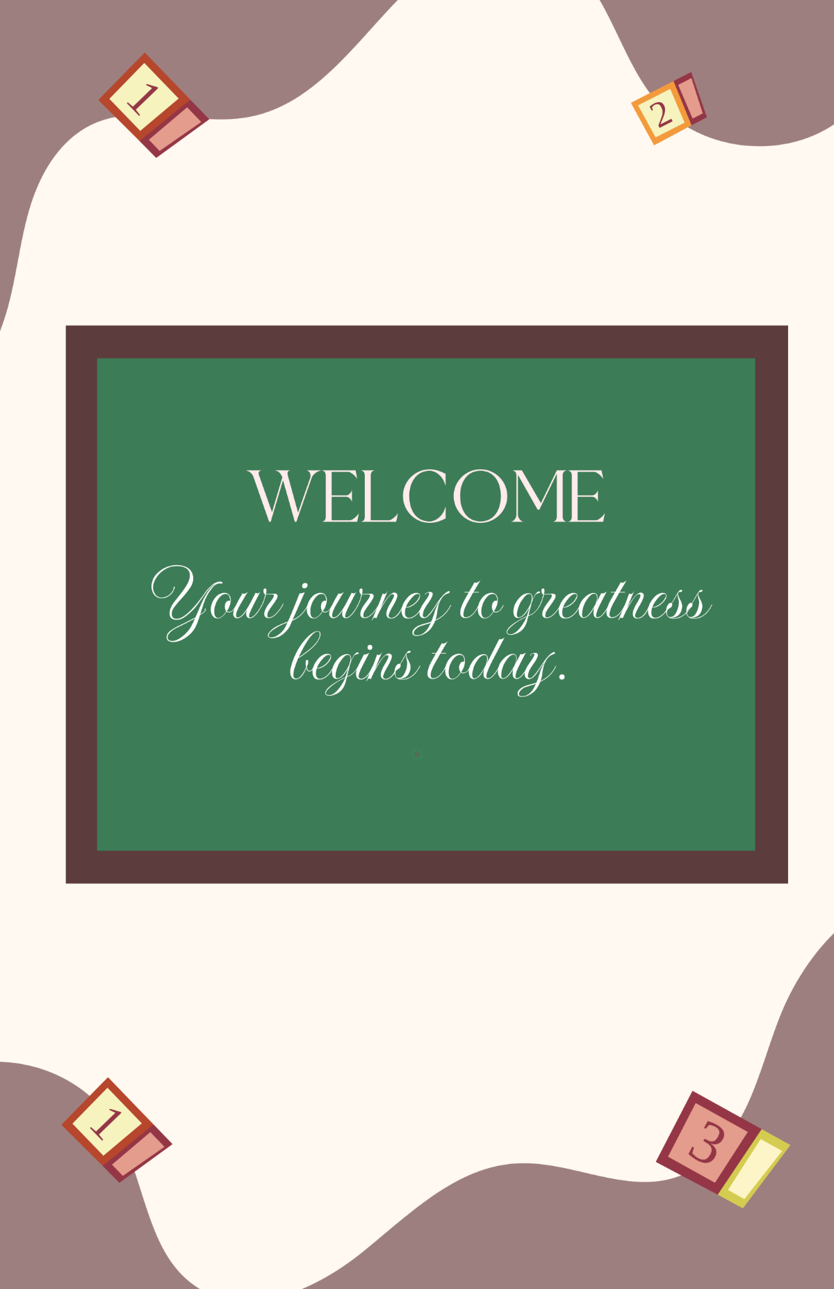 Free Inspirational Classroom Welcome Poster Template