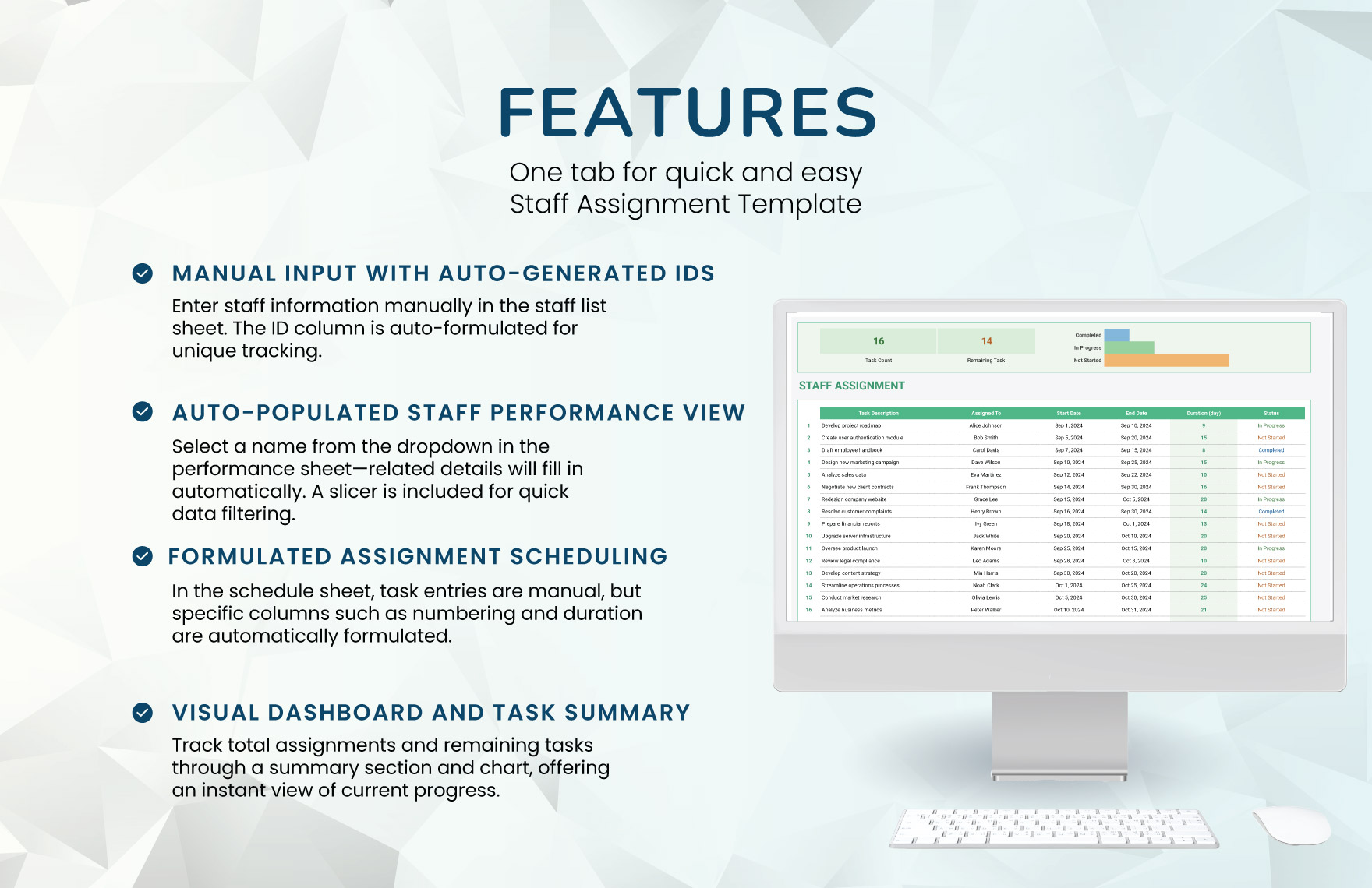 Staff Assignment Template