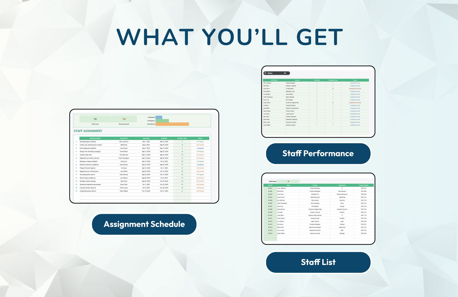 Staff Assignment Template