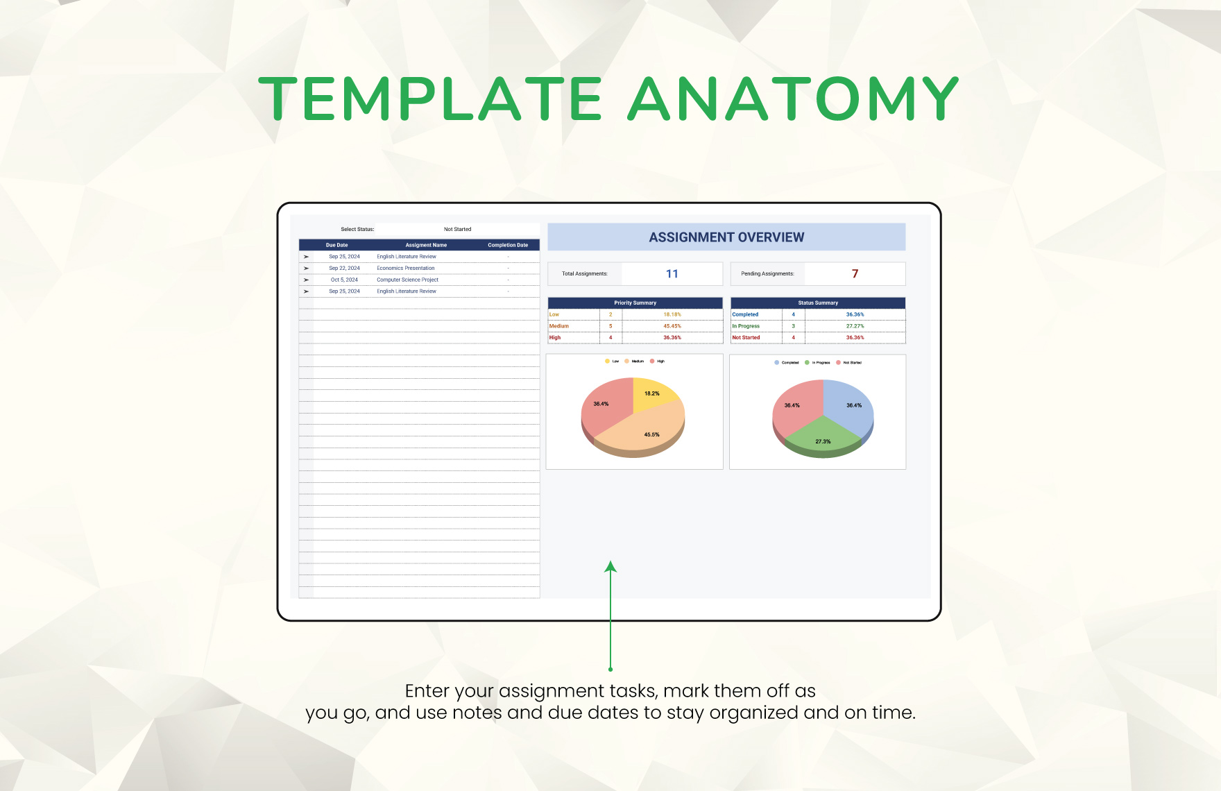 Assignment Checklist Template