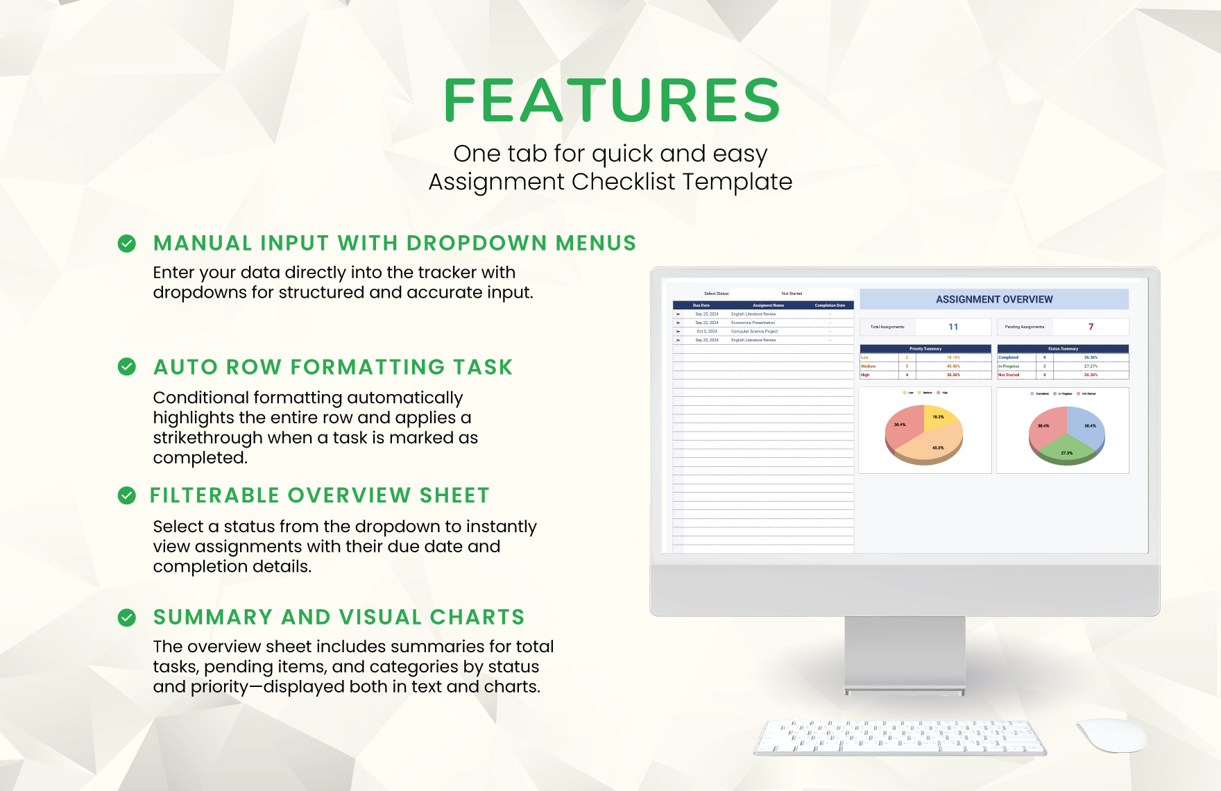 Assignment Checklist Template