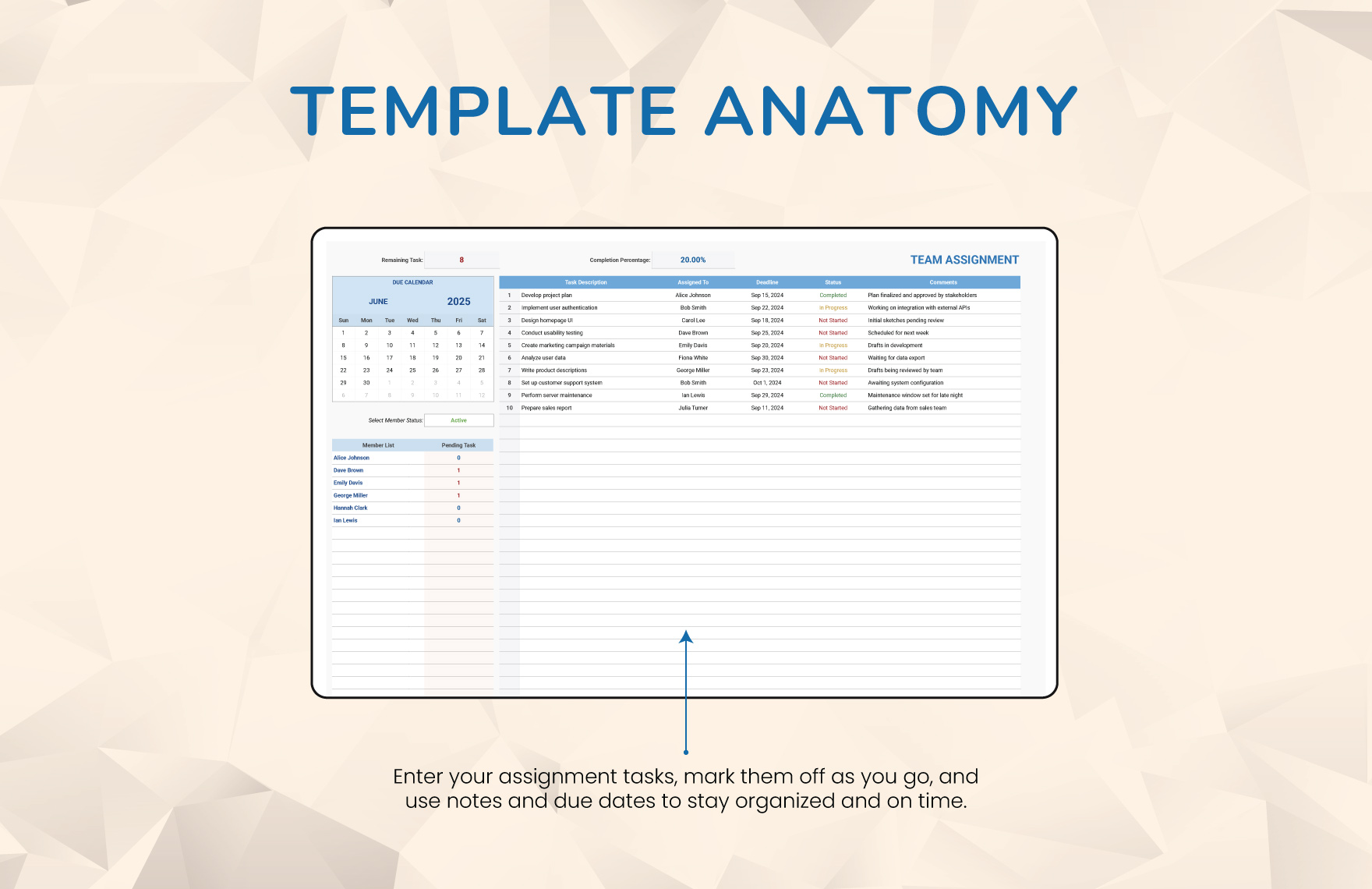 Team Assignment Template
