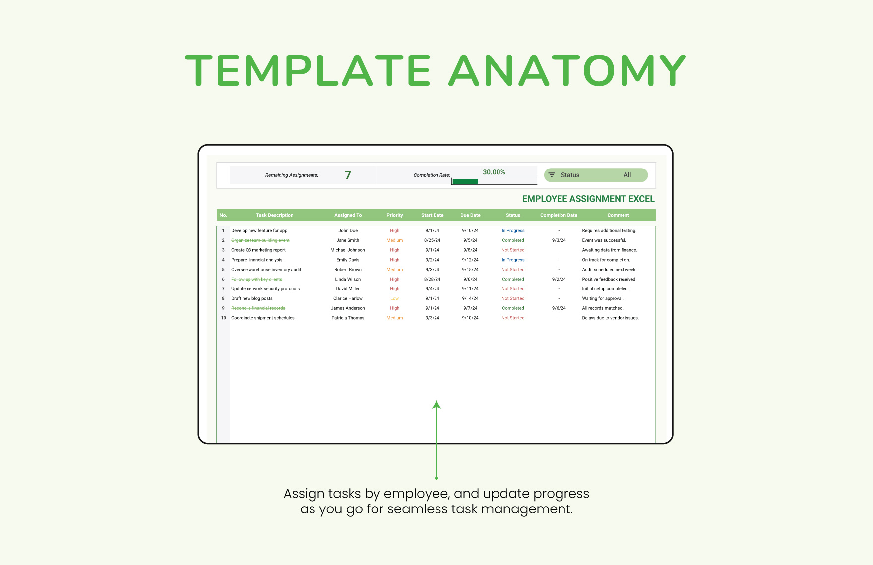 Employee Assignment Template