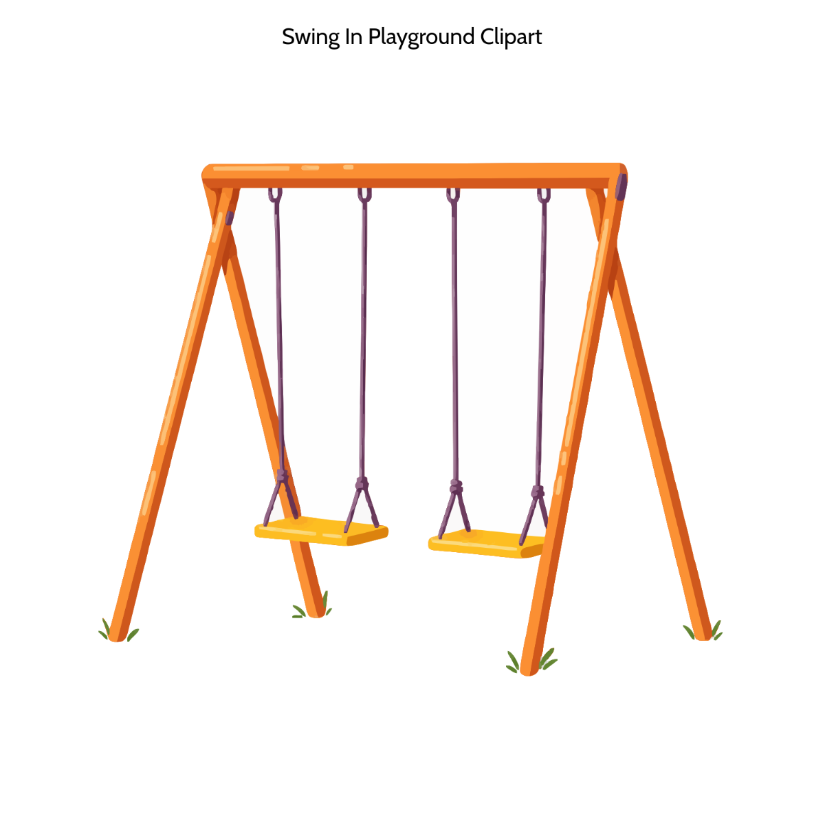 Free Swing In Playground Clipart Template