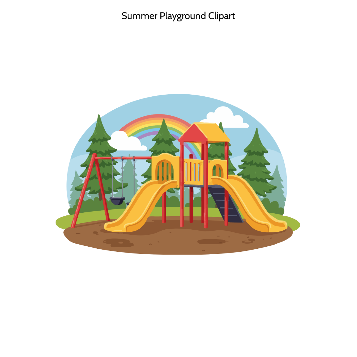 Free Summer Playground Clipart Template