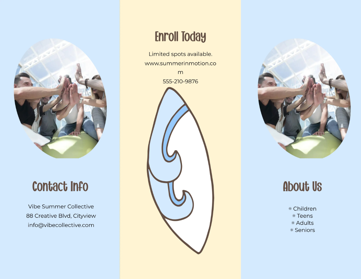 Free Abstract Background Summer Brochure Template to Edit Online