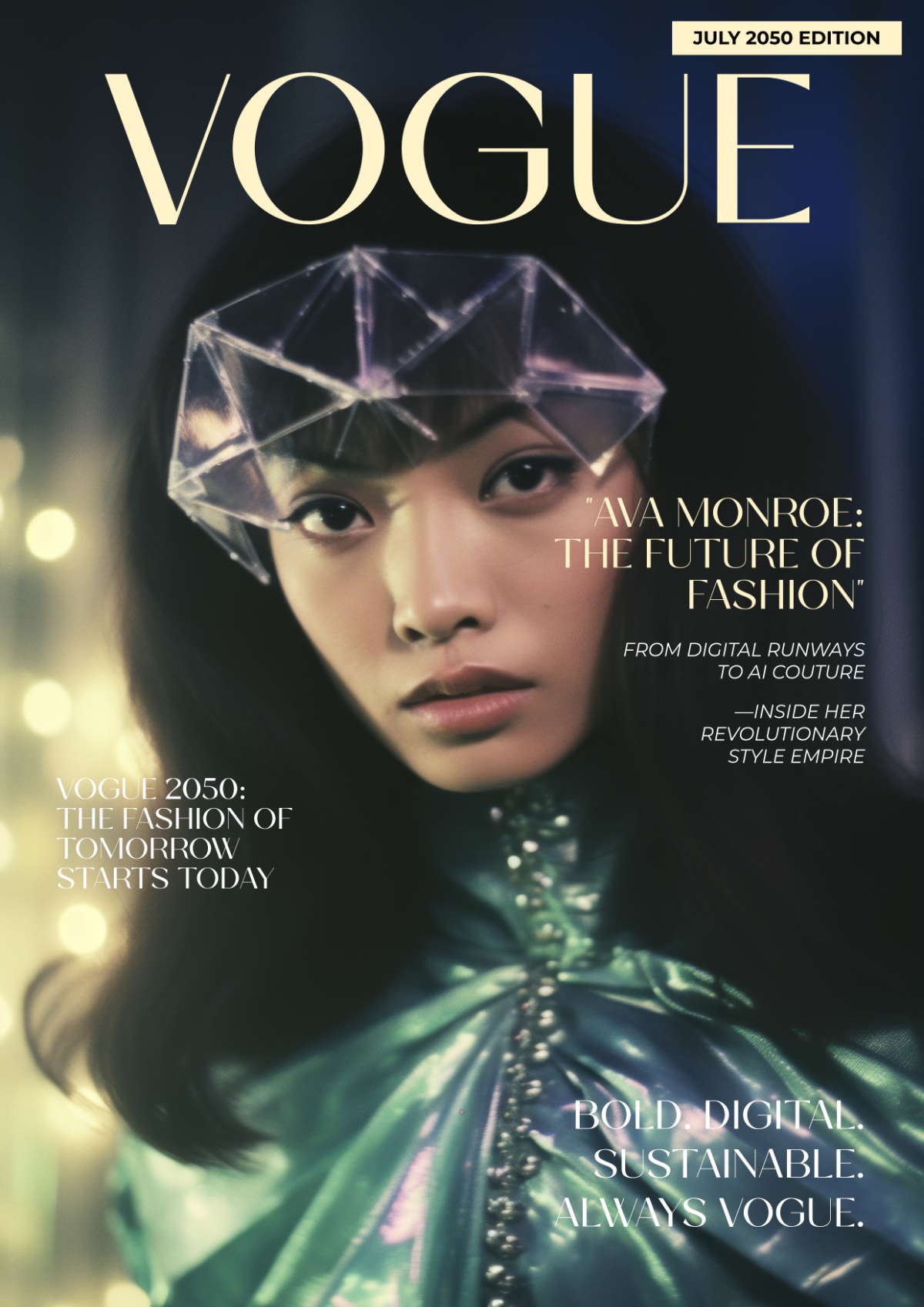 Free A3 Vogue Cover Page Template
