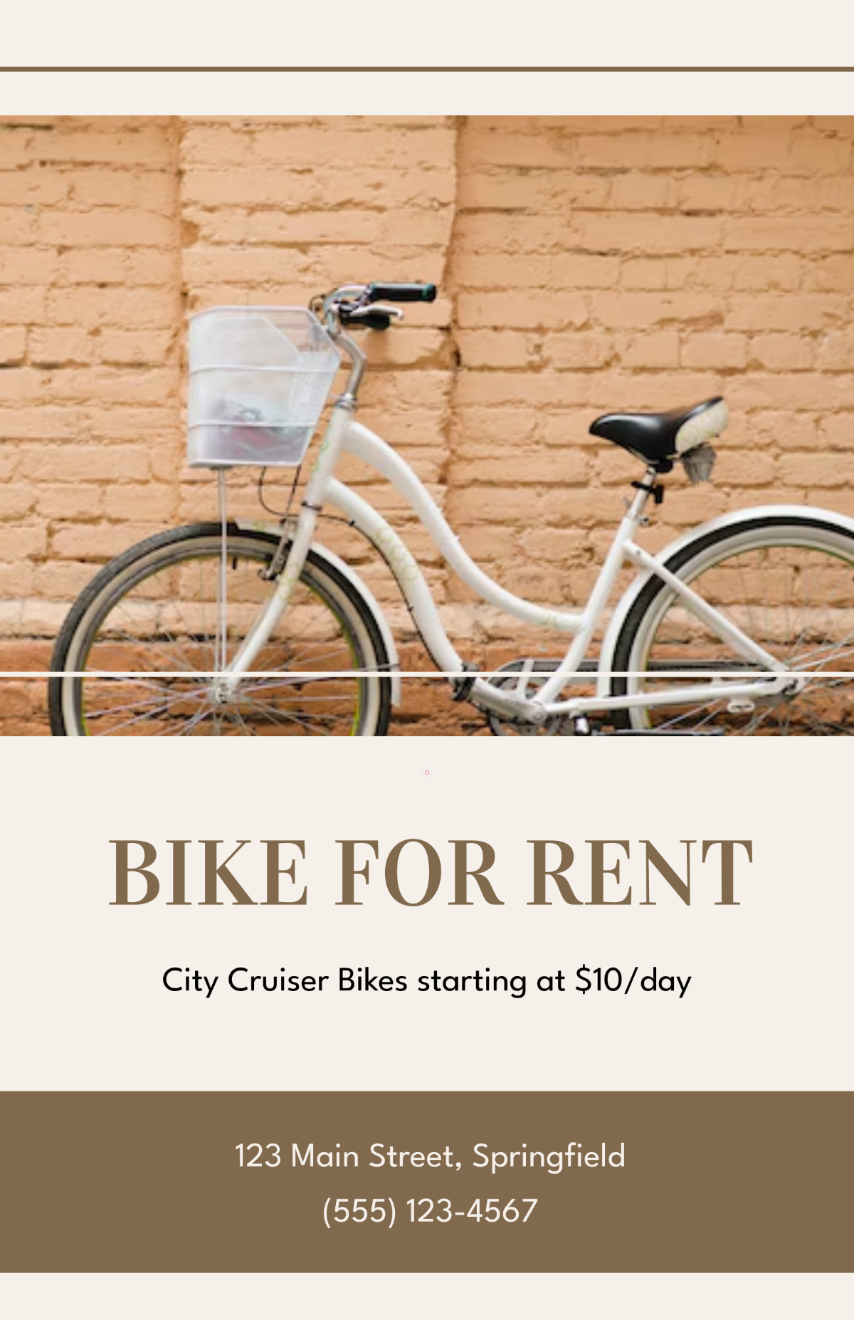 Bike for Rent Poster Template