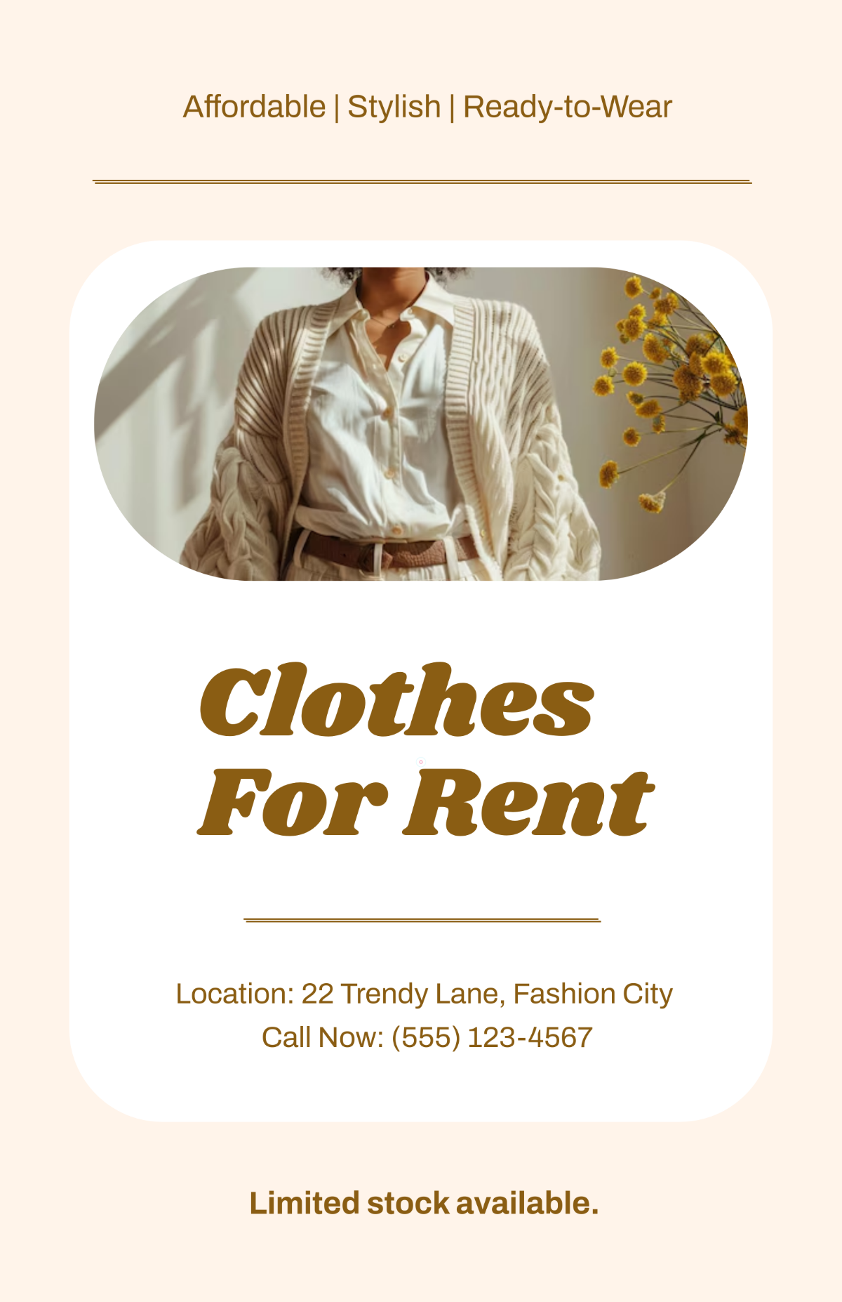 Clothes for Rent Poster Template
