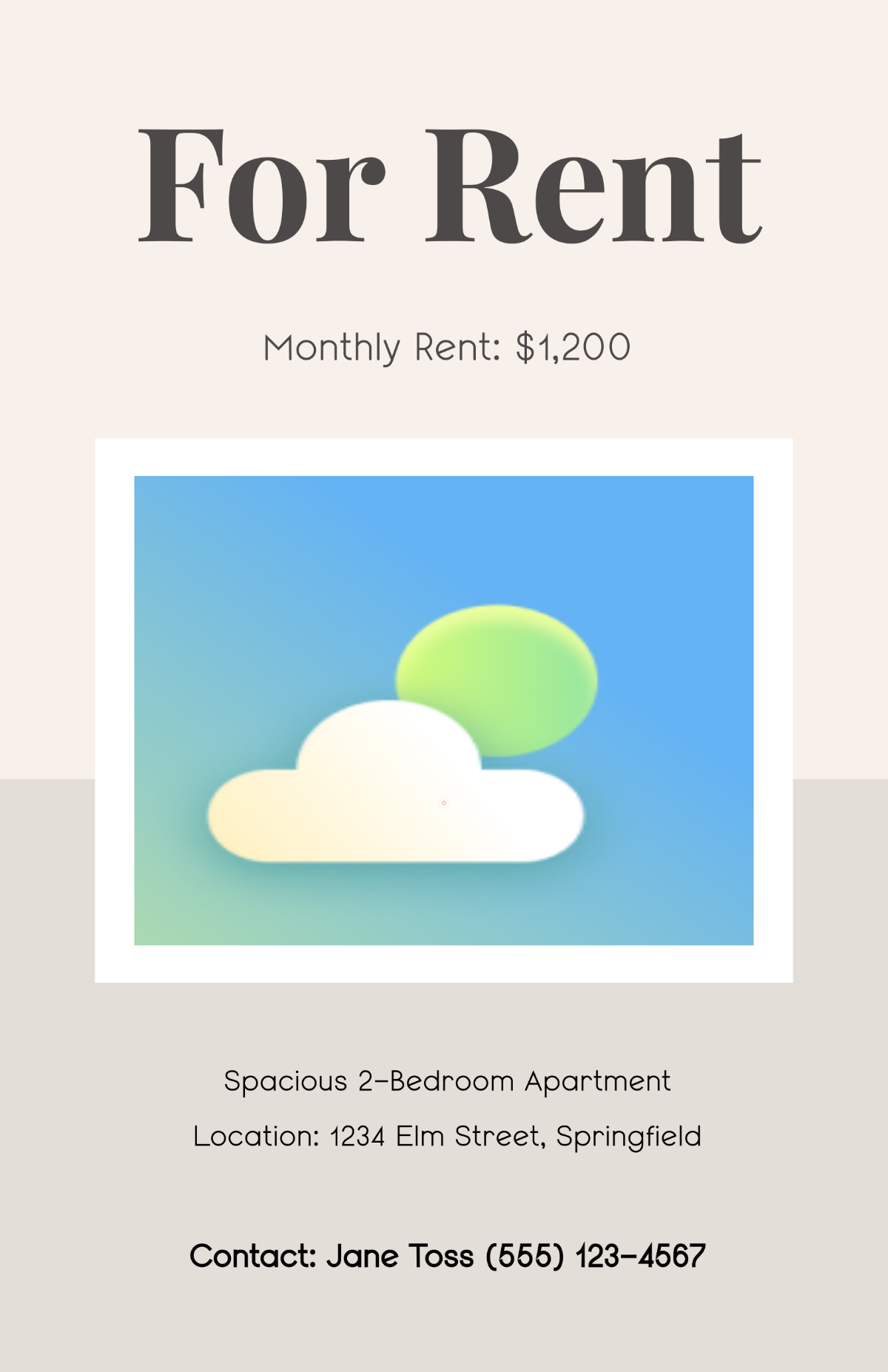 Free Better for Rent Poster Template