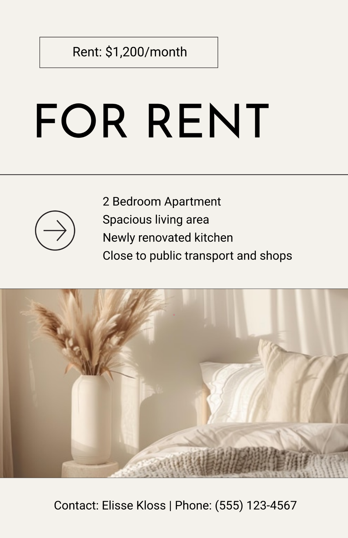 Free For Rent Poster Template