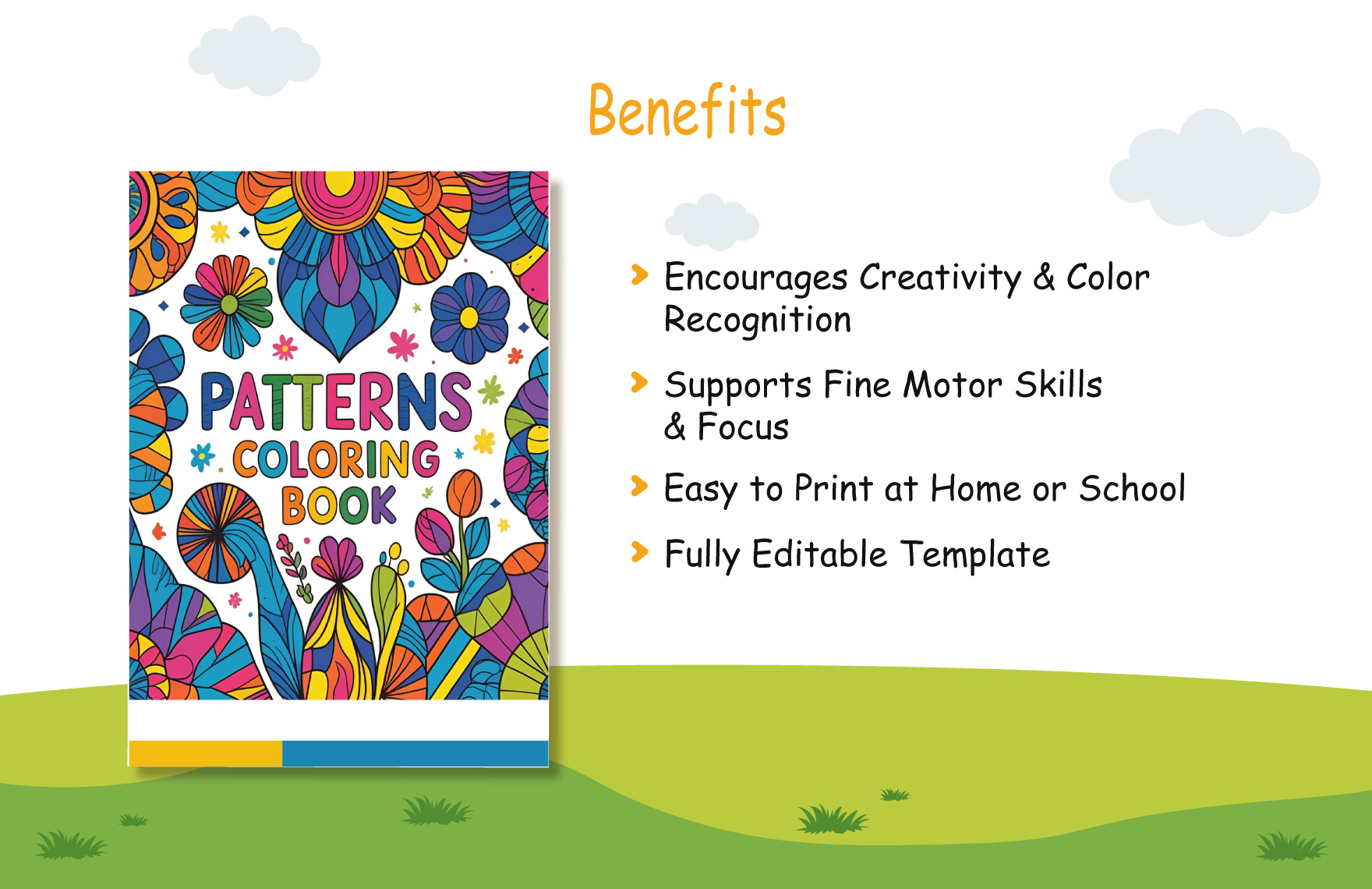 Patterns Coloring Book Template