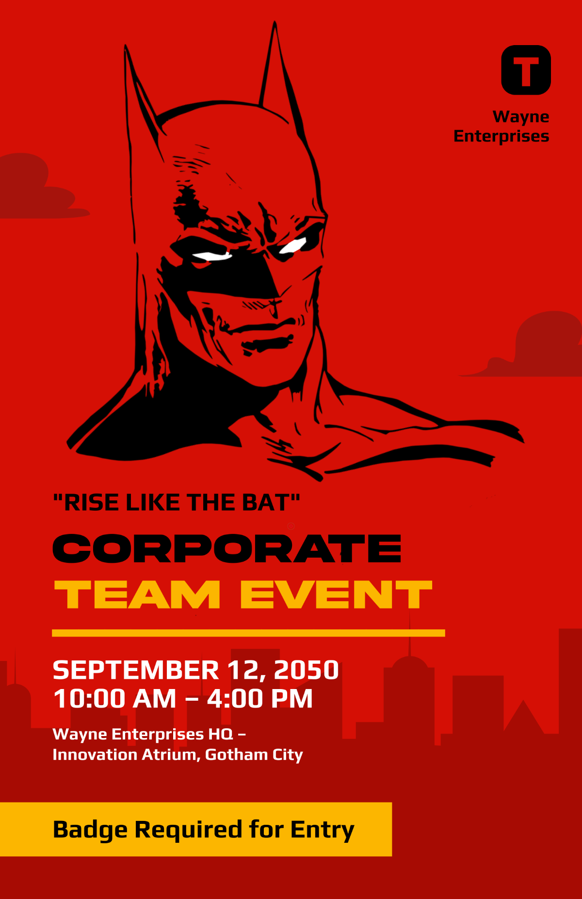 Free Professional Batman Poster Template to Edit Online