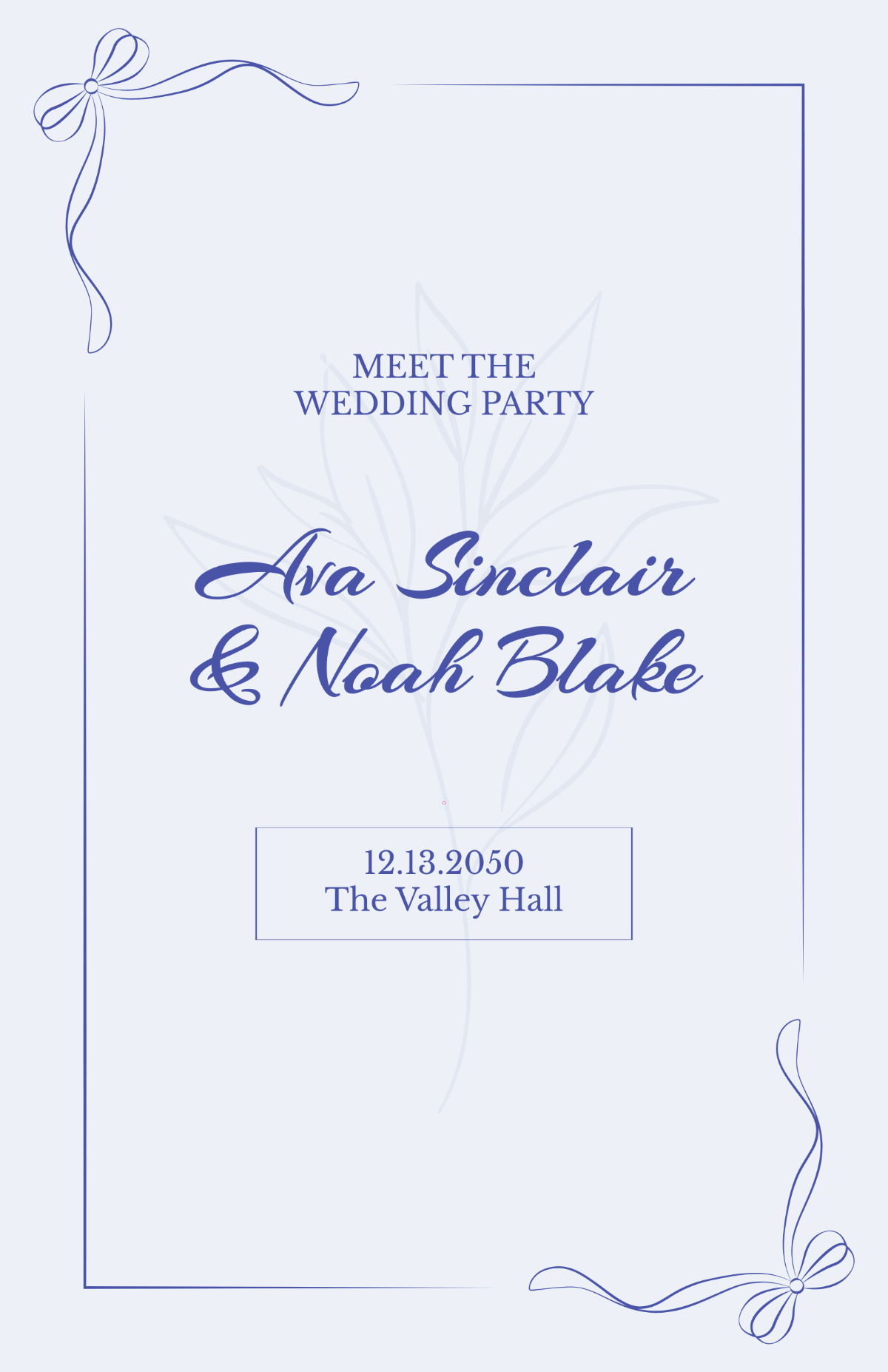 Free Aesthetic Wedding Party Poster Template