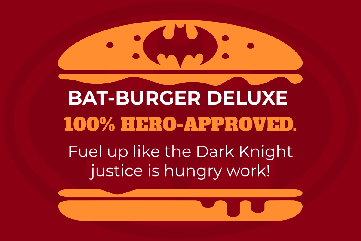 Free Red Batman Label Template to Edit Online