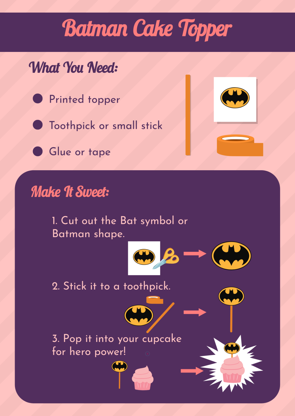 Batman Cake Topper Template