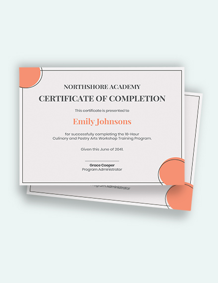 Workshop Training Certificate Template - Word