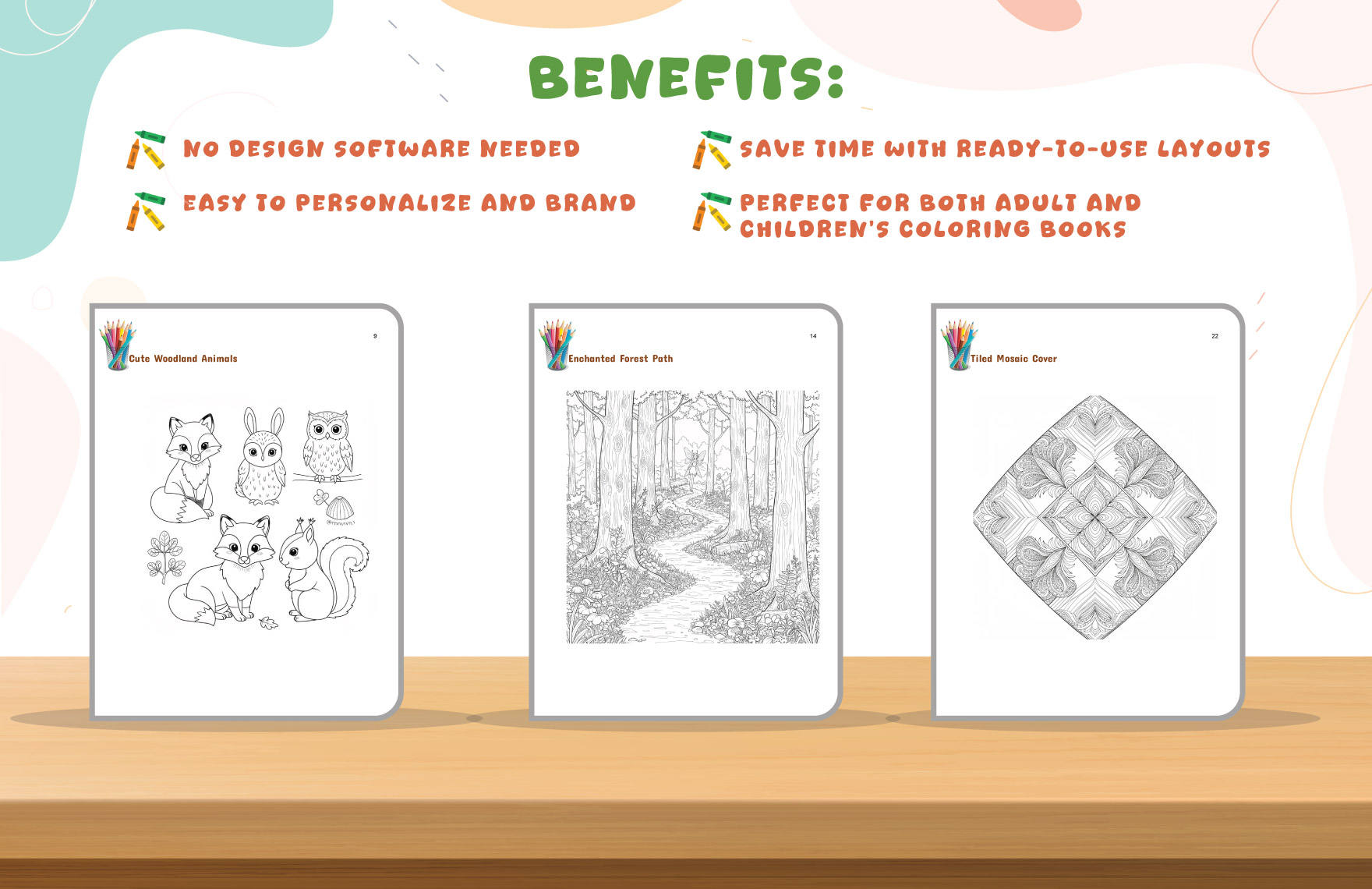 Book Cover Coloring Book Template