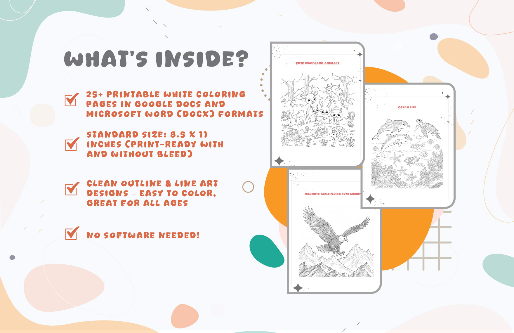 White Coloring Book Template