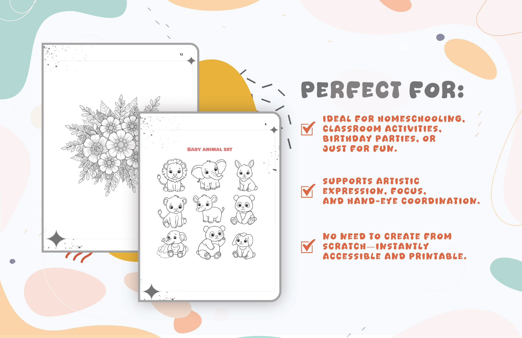 White Coloring Book Template