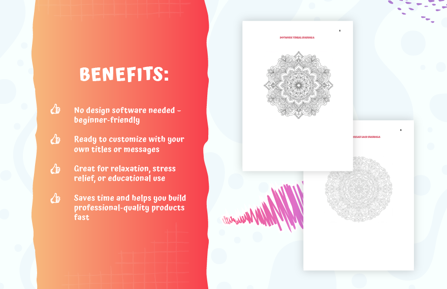 Mandalas Coloring Book Template