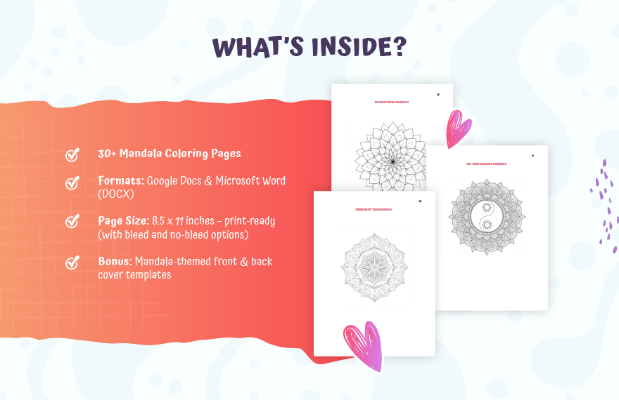 Mandalas Coloring Book Template