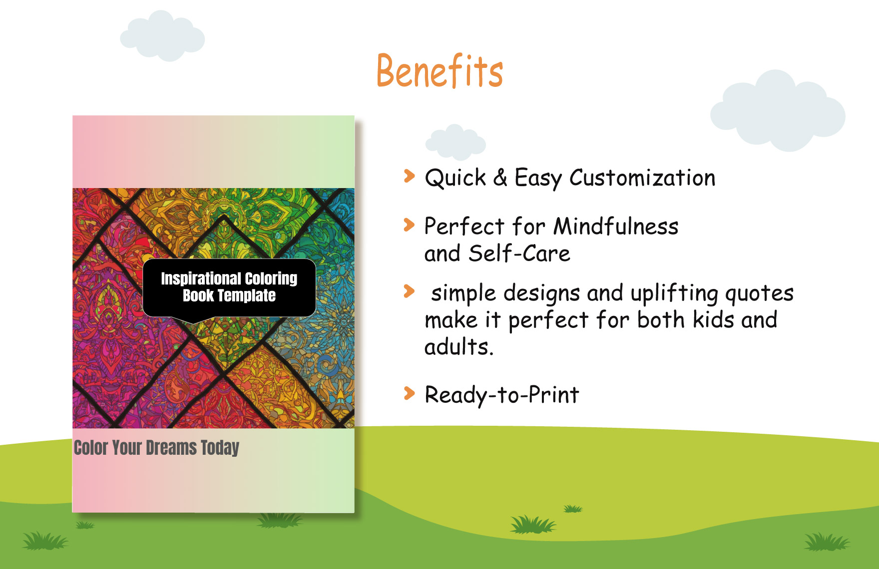 Inspirational Coloring Book Template