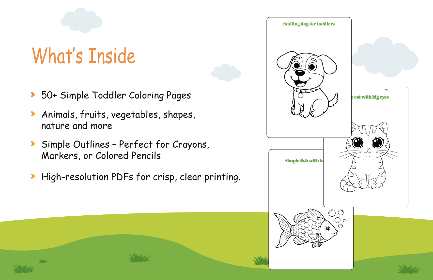 Toddlers Coloring Book Template