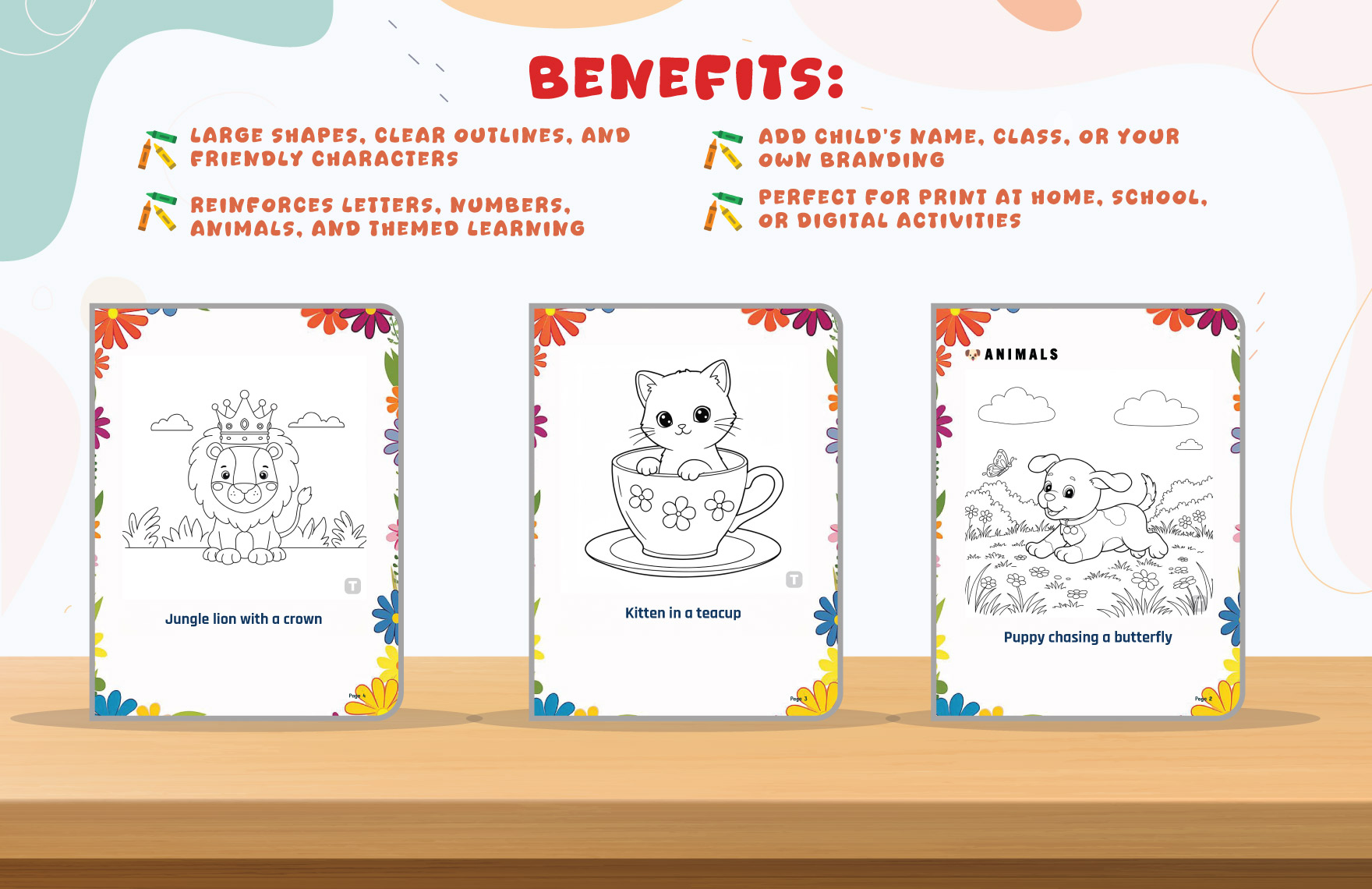 Kids Coloring Book Template