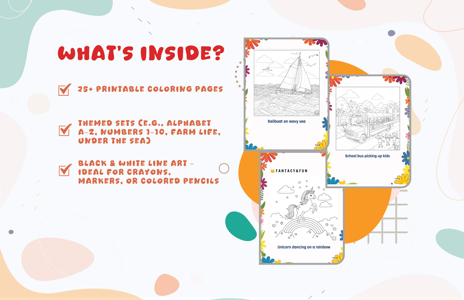 Kids Coloring Book Template