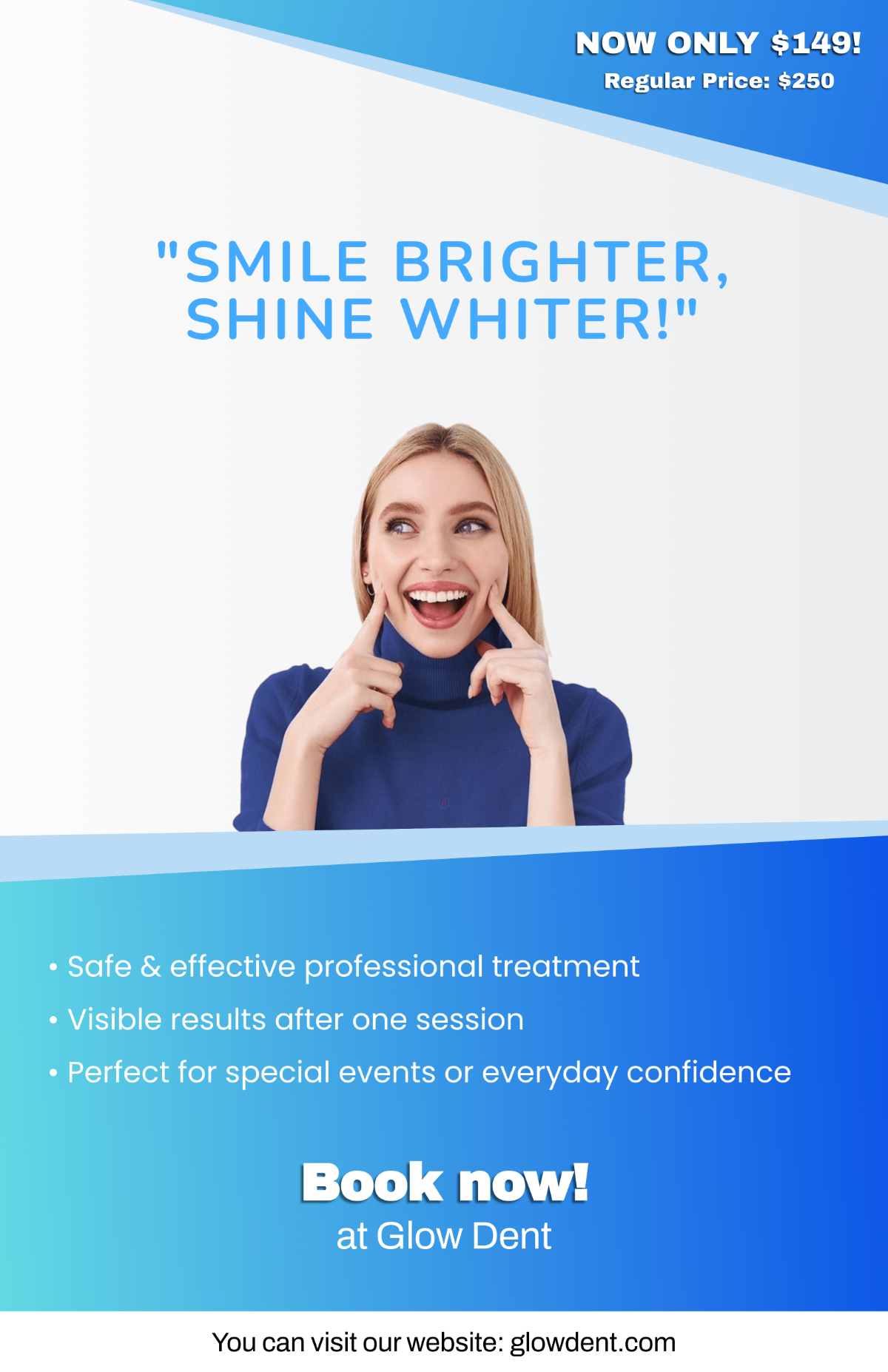 Free Dental Teeth Whitening Poster Template