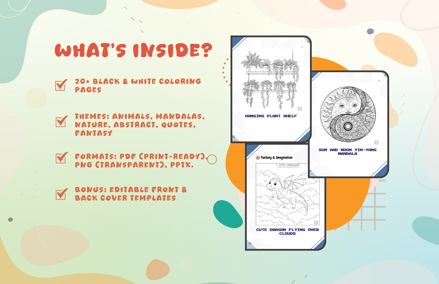 Drawing Coloring Book Template