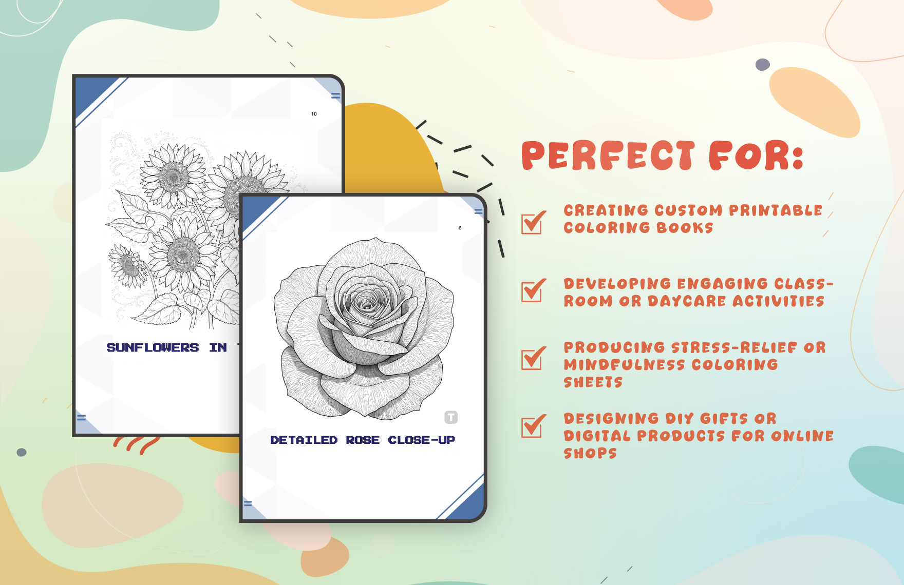 Drawing Coloring Book Template