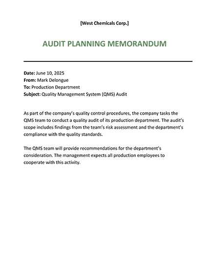 Free 9 Audit Memo Templates In Ms Word Pdf Google Docs