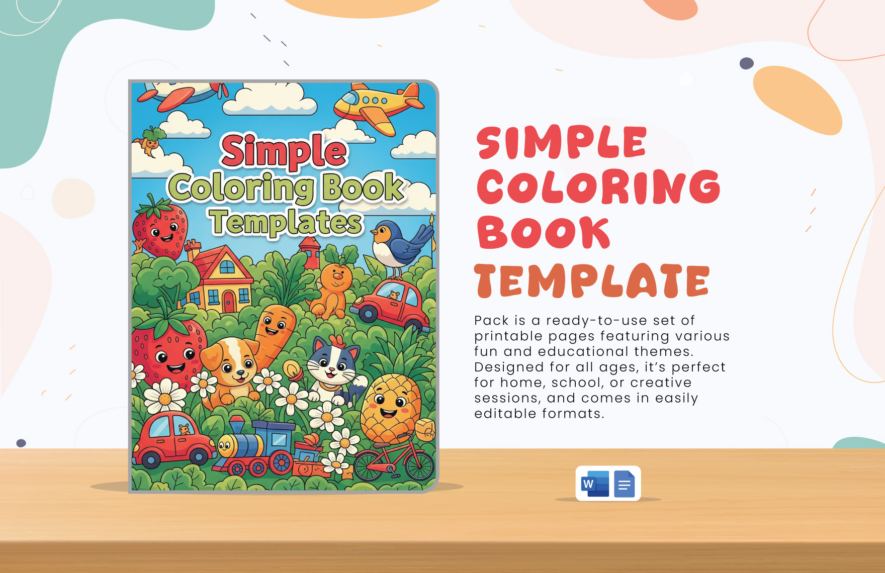 Simple Coloring Book Template