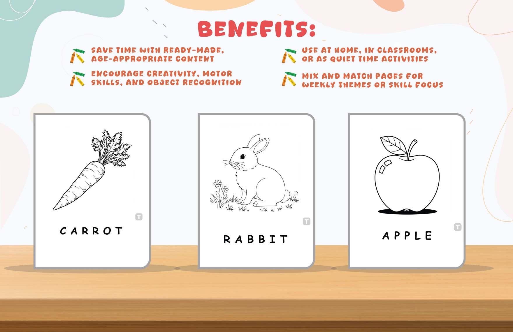 Simple Coloring Book Template