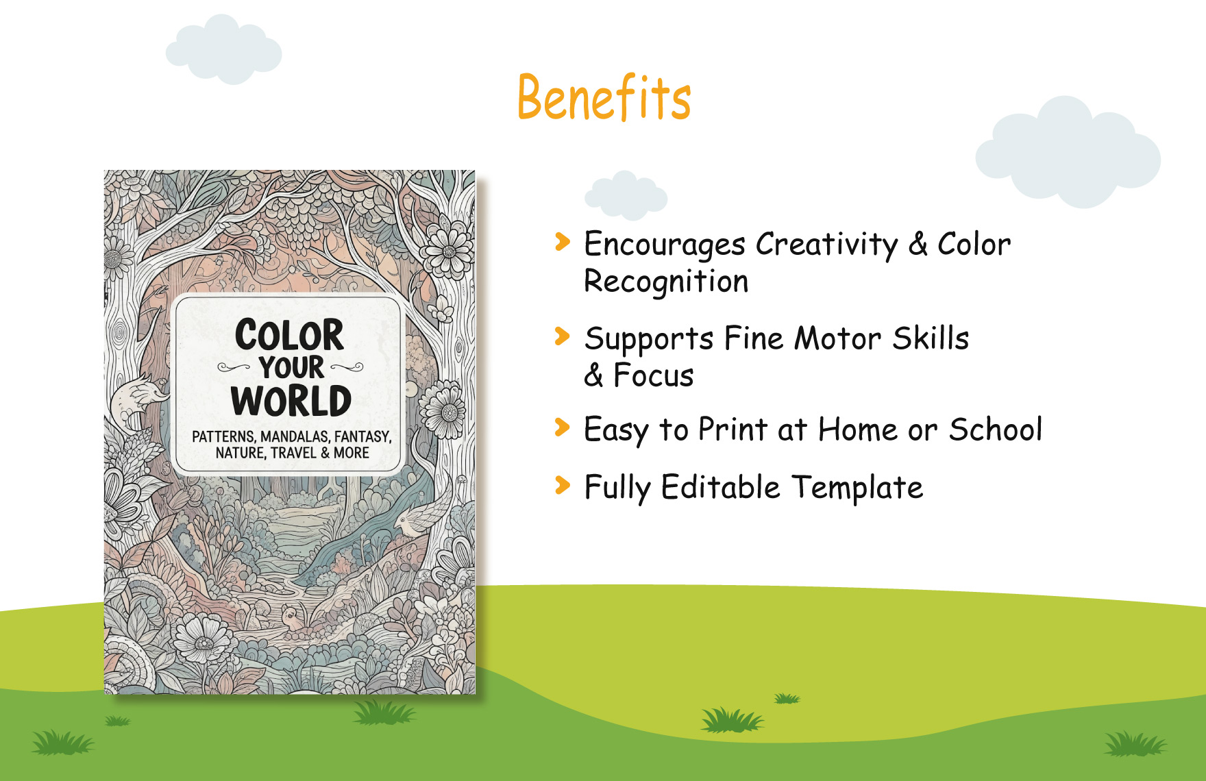 Complex Coloring Book Template