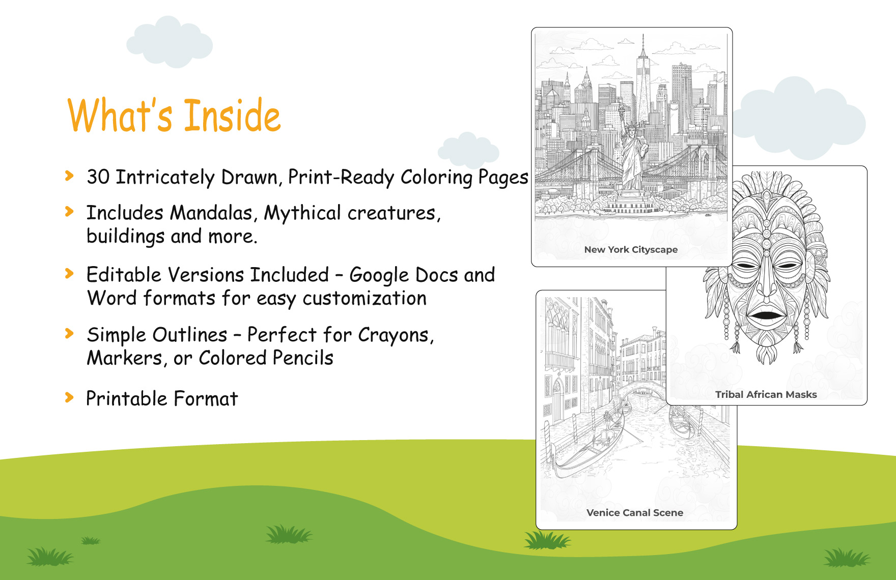 Complex Coloring Book Template