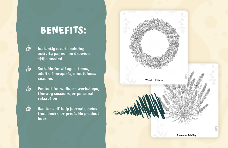 Relaxation Coloring Book Template