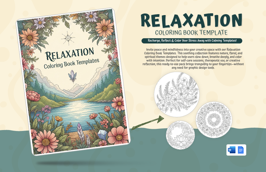 Relaxation Coloring Book Template